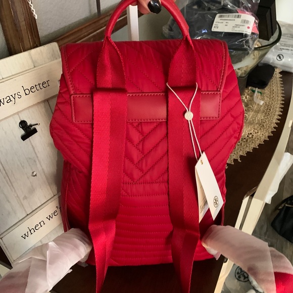 HP3 New ♥️ Tory Burch Quilted Nylon Backpack - Picture 13 of 14